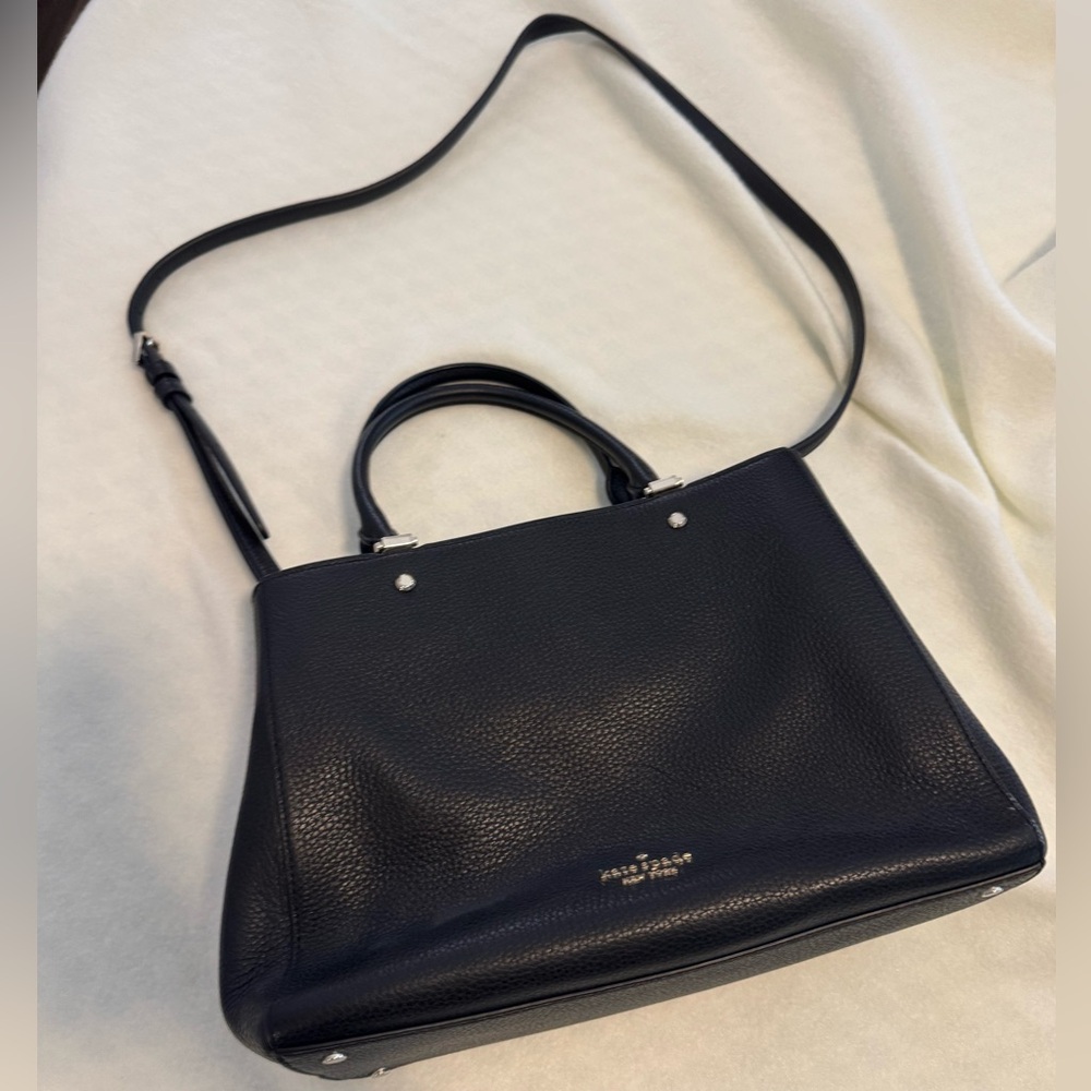 Leila Medium Triple Compartment Pebble Leather Satchel Perfect like new!